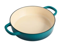 Crock-Pot Crock Pot 112002.02 Artisan 5-Quart Enameled Cast Iron Braiser Pan, Teal Ombre - View 6