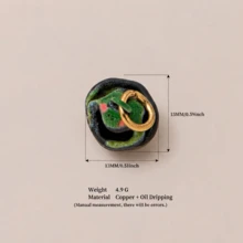 1件夏季彩绘插画吊坠，可爱卡通风格，珐琅滴彩工艺，14K镀金，铜质首饰，适合日常包包配饰，魅力女士项链吊坠配饰，手链吊坠配饰，手机挂绳吊坠配饰，钥匙扣装饰吊坠配饰。 - 彩色 - 查看 18