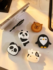 Giá đỡ điện thoại silicon từ tính gập gọn hình gấu trúc INS Panda, thiết kế hoạt hình chim cánh cụt. - Nhiều màu - Xem 2