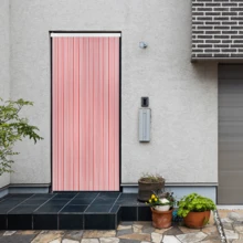 HOMYGO - PVC Door Curtain 90x210cm Anti-Insect | Indoor/Outdoor Use | Durable Aluminum Bar | Easy Installation | Various Colors - 紅白色 - 查看 3