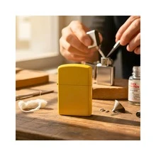Refillable Youth Wick Lighter In Colors, Classic Mod, Good Quality, Ideal For Gifts And Personal Use - Canary Yellow - View 7