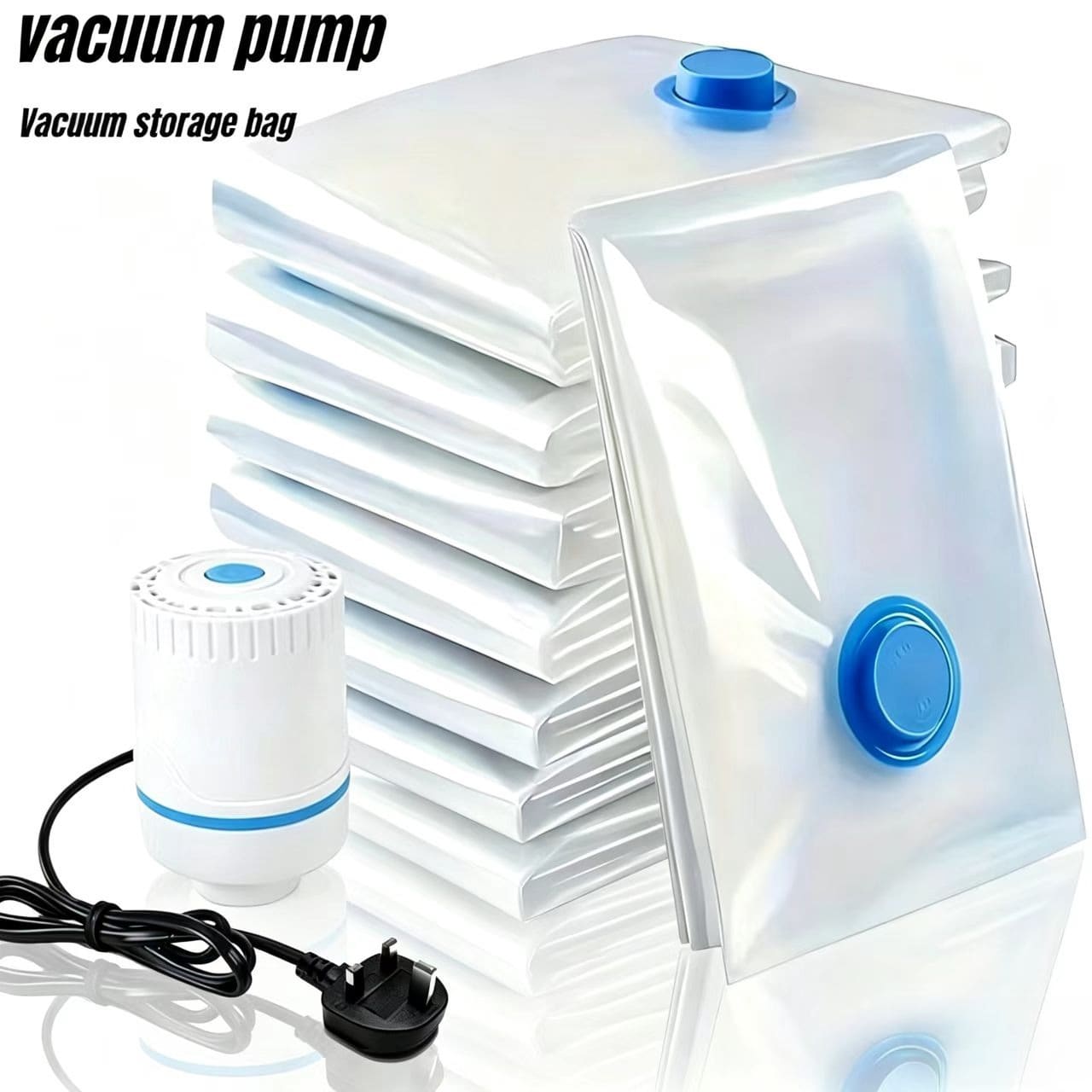 RAF Bomba de vacío eléctrica, adecuada para bolsas de almacenamiento al vacío de ropa en otoño e invierno, se puede usar para el almacenamiento al vacío de artículos del hogar, ropa de viaje al aire libre, pantalones, mantas, ropa de cama, etc. Oferta especial en primavera, otoño, verano y camping. Bolsas de almacenamiento