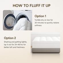 Extra Thick Mattress Topper Cooling  Queen Mattress Protector Breathable & Soft Mattress Pad Fall Asleep Quickly Stretches Up 8-21" Deep Pocket Overfilled Down Alternative Filling - White - View 10