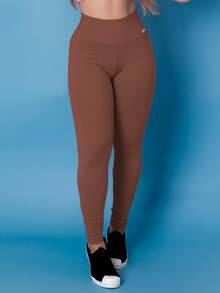 Kit 2 Pants Thermal Leggings Plush Winter Leg Felpuda Flannel Tarelles - Mocha Brown - View 3
