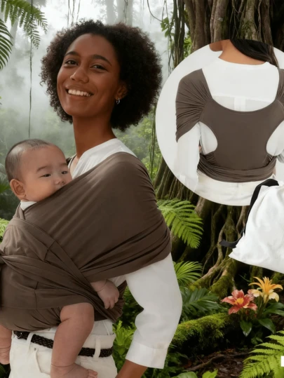 符合人体工学的婴儿背带，可调节弹力婴儿背巾，适合哺乳和旅行，亲肤材质，轻便易携，解放双手，适合幼儿和新生儿，舒适户外背带，婴儿背巾，婴儿背带，婴儿背带，婴儿背巾，哺乳巾，解放双手，新生儿背巾，旅行婴儿背带