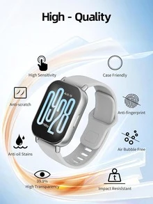Comfort Fit Watch Screen Protector 3pcs Tempered Glass Screen Protector For Xiaomi 5 Active/ 5 Lite/ Watch 4 Smartwatch, Anti-Scratch, Anti-Fingerprint, Anti-Bubble, Easy To Install Mother's Day Gift - For Redmi 5 Lite - View 6