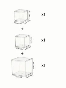 1-42個迷你透明方形收納盒附蓋，小型塑膠收納盒，適用於珠寶與珠珠 - 無色 - 查看 19