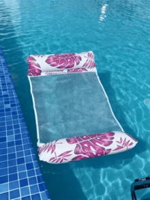 2pcs/1pc Striped Inflatable Pool Hammock; Perfect For Photos, Vacations, Parties And Relaxation. Multiple Styles Available, Ideal Summer Gift. Beach Essential. - Multicolor - View 5