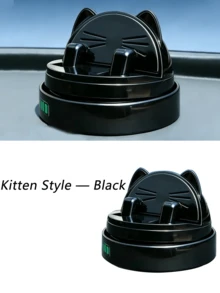 Cute Cat Shaped 360° Rotating Dashboard Phone Holder With Parking Number, Suitable For All Phone Models, Washable And Reusable Sticky Car Phone Holder - A - View 10