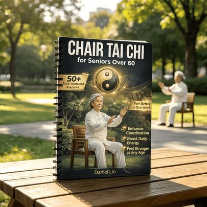 1 Cuốn sổ tay hướng dẫn Thái Cực Quyền trên ghế dành cho người mới bắt đầu, minh họa hơn 50 bài tập, màu sắc sống động, phù hợp cho người cao tuổi trên 60 tuổi. Các bài tập Thái Cực Quyền trên ghế giúp cải thiện khả năng phối hợp và tăng cường năng lượng, là cẩm nang thể dục tại nhà đơn giản và dễ học cho người cao tuổi, giúp duy trì sức khỏe hàng ngày.