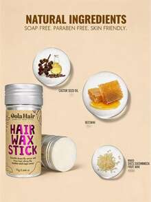 2pcs Multi-Functional Hair Wax Stick | Strong Hold, Natural Shine | Non-Greasy, Washable | Suitable For Daily Use, Travel And Touch-Ups, Suitable For All Hair Types Including Curly, Straight And Wavy Hair | Natural Makeup Effect, Easily Create Tidy Hairstyles With Long-Lasting Hold | Essential For Christmas/Halloween Makeup - Multicolor - View 2