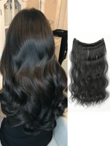 Tóc nối kẹp ombre 20 inch, kiểu chữ U, bồng bềnh, gợn sóng, không đường nối, bóng mượt, thích hợp cho trang phục mùa hè, băng đô cài tóc, phụ kiện đi biển. - nâu nhạt - Xem 14