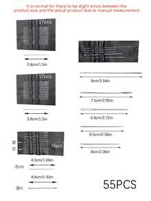 55pcs Multi-Size Hand Sewing Needles, Various Sizes And Models Of Hand Knitting Needles, Multi-Functional, Suitable For Adult Beginners And Embroidery And Needlework Enthusiasts - Hand Sewing Needle - View 10