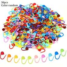 25/50/100 chiếc kim đánh dấu mũi móc, kẹp đếm bằng nhựa nhiều màu sắc, phụ kiện đan móc - nhiều màu - Xem 12