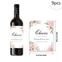 [Customized] 9/18/27pcs, Personalized Wine Label And Sticker Set For Birthday, Customizable Text, Waterproof Label, Custom Sticker, Wine Label, Sticker, Suitable For Birthday Parties And Celebrations, Can Be Used As Birthday Gifts, Wine Bottle Decor, And Home Decoration. - Sets - View 8