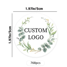 [Personnalisé] 48/96/192/384/798 pièces Autocollants personnalisés/Autocollants de logo/Autocollants de mariage/Créez vos propres autocollants/Autocollants personnalisés, Autocollants de sceau personnalisés pour sacs, convient pour les mariages, les anniversaires et les baptêmes - Ensembles - Voir 6