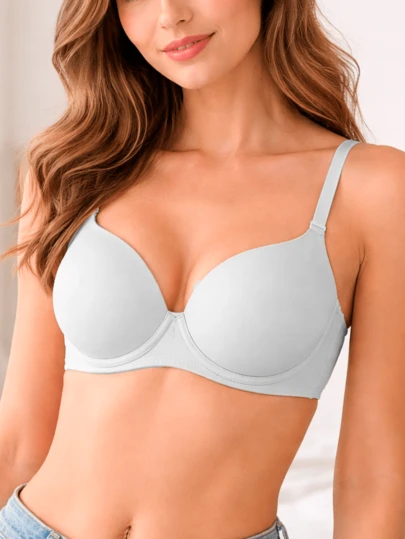 Kit 03 Sutiãs Reforçado Com fio, Sutiã push-up  suporte alto - Bojo Premium, Bolha, Kit ideal para seu uso Diário!