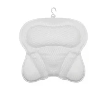 1-Pack Bath Pillow, Bathtub Pillow, Neck Support Cushion, Bathtub Spa Mat, Relaxing Headrest Cushion, Portable Washable Bathtub Accessory, With 4d Breathable Mesh Thickened Soft Bath Pillow - A - View 13