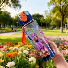 DOBBLE Hasbro Bình nước tái sử dụng hình phù thủy hoạt hình, dung tích lớn, tiện lợi khi đi du lịch, dễ thương và thời trang cho trẻ em. - Nhiều màu - Xem 3