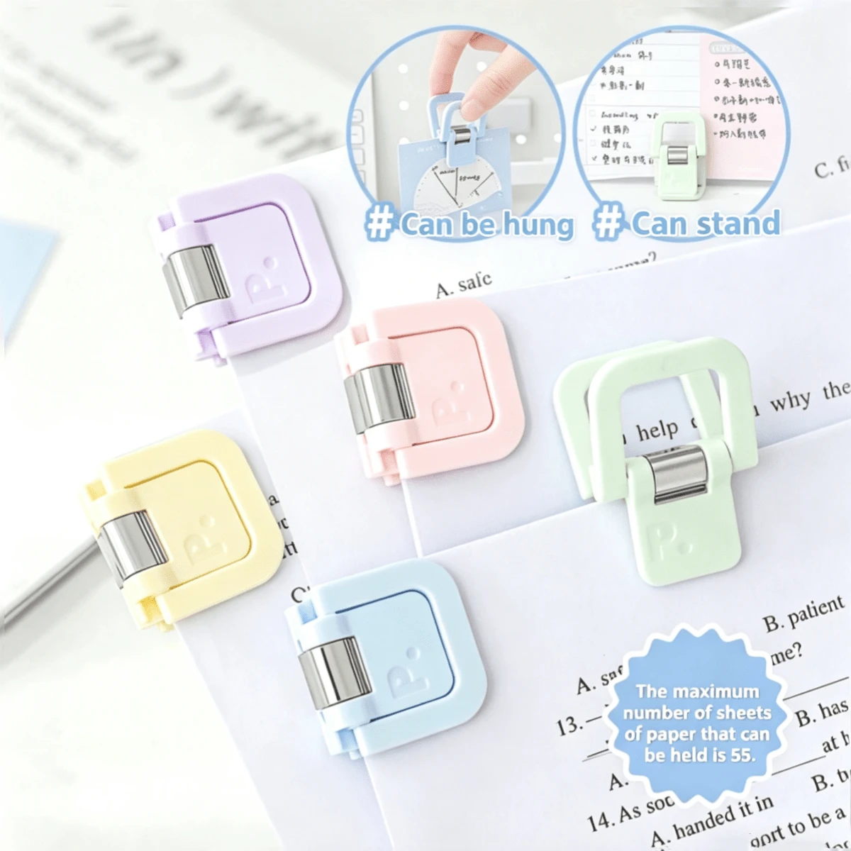 4/6pcs Multi-Functional Mini Clips - Minimalist Paper Clips, Note Clips, Test Paper & Document Organizers, Fashionable Stationery, Reliable Fasteners, Suitable For Office, School, Home Office Supplies, Binding Tools, And Back-To-School Essentials - Multifunctional Small Clip - View 1