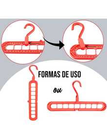 KIT 2 Cabide Organizador Mágico 9 em 1 Cor Aleatória Organizador Multifuncional de Roupas Prático Olha isso Mágico Milagroso Guarda Roupa - View 12