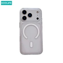 Koolife 透明磁吸手機殼，大鏡頭窗保護，支援無線充電，防摔，中性時尚禮物，適用於 iPhone 18 Pro/18 Pro Max/17/17 Pro/17 Pro Max/16/15 - 白色 - 查看 10