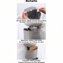 1pc/2pcs Wall-Mounted Storage Bags With Multi-Grid Detachable Hanging, Small Cloth Pockets Suitable For Behind Door, Space-Saving Door Shelf System For Dorm, Living Room, Home Decoration - Install Cloth Panels - View 7