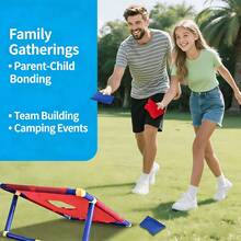 Portable Outdoor Sports Beanbag Toss Toy, Family Gathering Interactive Toy To Improve Kids' Focus And Hand-Eye Coordination, Foldable Stand Design, Compact And Easy To Carry, Suitable For Boys And Girls - Multicolor - View 5
