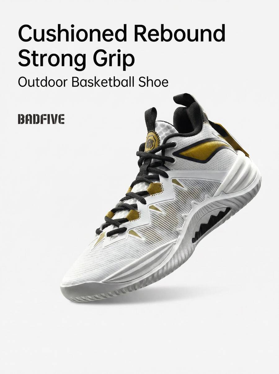 Sepatu Basket Profesional Pria LI-NING BADFIVE STORM, Sepatu Sneaker Outdoor Tahan Aus dengan Bantalan Penuh ABFV017