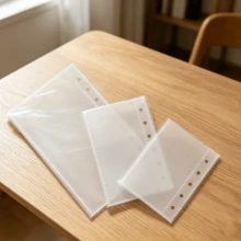 10/20/30 pièces/sac Pochettes plastiques transparentes M5/A6/A7, pages de recharge pour classeur à anneaux, matériau PP de haute qualité. Rangement pour photos K-pop, cartes, photos, documents, monnaie, bijoux et petits articles. Convient pour l'école, les fournitures scolaires, apparence , matériau transparent - Multicolore - Voir 10