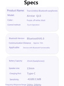 Monster Q13 Bluetooth Earphone Clip-on Bone Conduction Sports Music Game Earpods with Directional Sound Transmission HD Audio Long Standby Touch Control Wireless Headphones Original MonsterQ13 - 查看 11