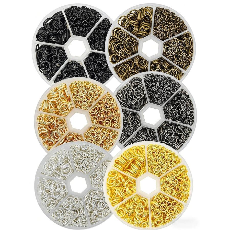 600pcs Stainless Steel Open Jump Rings - Open Ring Pendant Connectors, Suitable For DIY Jewelry Making, Necklaces, Bracelets And Small Commercial Items - , Easy To Use, Versatile And Long-Lasting - J06 - View 1