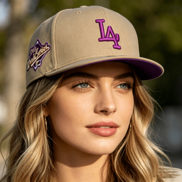 (3-5 días para llegar) M-b LA Nueva versión de gorra de béisbol deportiva profesional con bordado, estilo casual, color café, diseño de barbilla para parejas, combinación personalizada-BA242