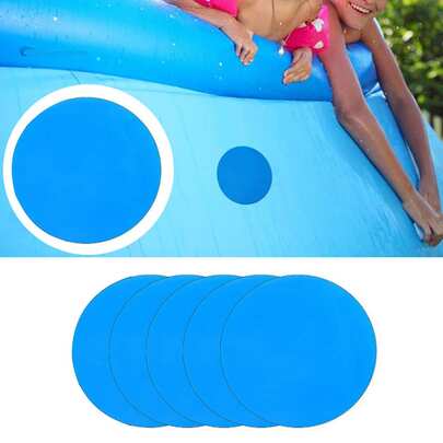 Kit de reparación de 10 piezas de parches autoadhesivos de PVC, pegamento de reparación para piscina, parches de reparación multiusos, parches de reparación autoadhesivos para piscina, aro inflable de piscina, piscina, colchón de aire, impermeable, paraguas