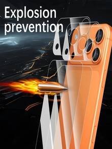 3組基礎鏡頭膜 + PET背膜，適用於 iPhone 17 Pro Max/17 Pro，防指紋/防眩光/防刮，精準切割，無氣泡，易安裝，相容手機殼與無線充電，防黃變，高畫質，耐用，極簡相機保護，防油污 - 無色 - 查看 5