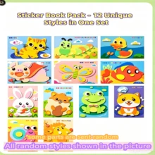 12-Piece EVA Foam 3D Stickers - Kids DIY Craft Project | Cartoon Animal Educational Stickers | Kids Painting Set | Creative Art Activity Set, Fun Gift To Inspire Hands-On Ability (Random Style Delivery) - Multicolor - View 5