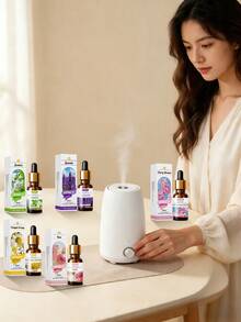 1pc/12pcs 10ml Lavender/Rose/Chamomile Essential Oil, Suitable For Aroma Diffuser, Home Care, Making Scented Candles, Aroma, Humidifier, Gifts, Can Be Used For Bedroom, Bathroom, Living Room And Car Air Freshener, Wardrobe Deodorizer And Air Purifier, Suitable As Wedding/Valentine's Day Gift, Cherry Blossom/Jasmine/Rose - Multicolor - View 1