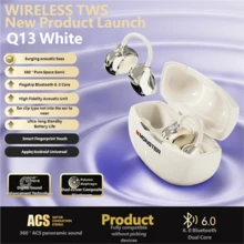 Monster Q13 Bluetooth Earphone Clip-on Bone Conduction Sports Music Game Earpods with Directional Sound Transmission HD Audio Long Standby Touch Control Wireless Headphones Original MonsterQ13 - 查看 12