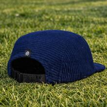 Anth Co Five Panel Original Flat Brim Velvet Cap - Blue - View 4