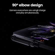 Olaf PD240W/65W 二合一 USB-C 转 USB-C 快速充电可折叠支架数据线，Type-C 桌面支架充电线，兼容 17/16 - 橘色 - 查看 5