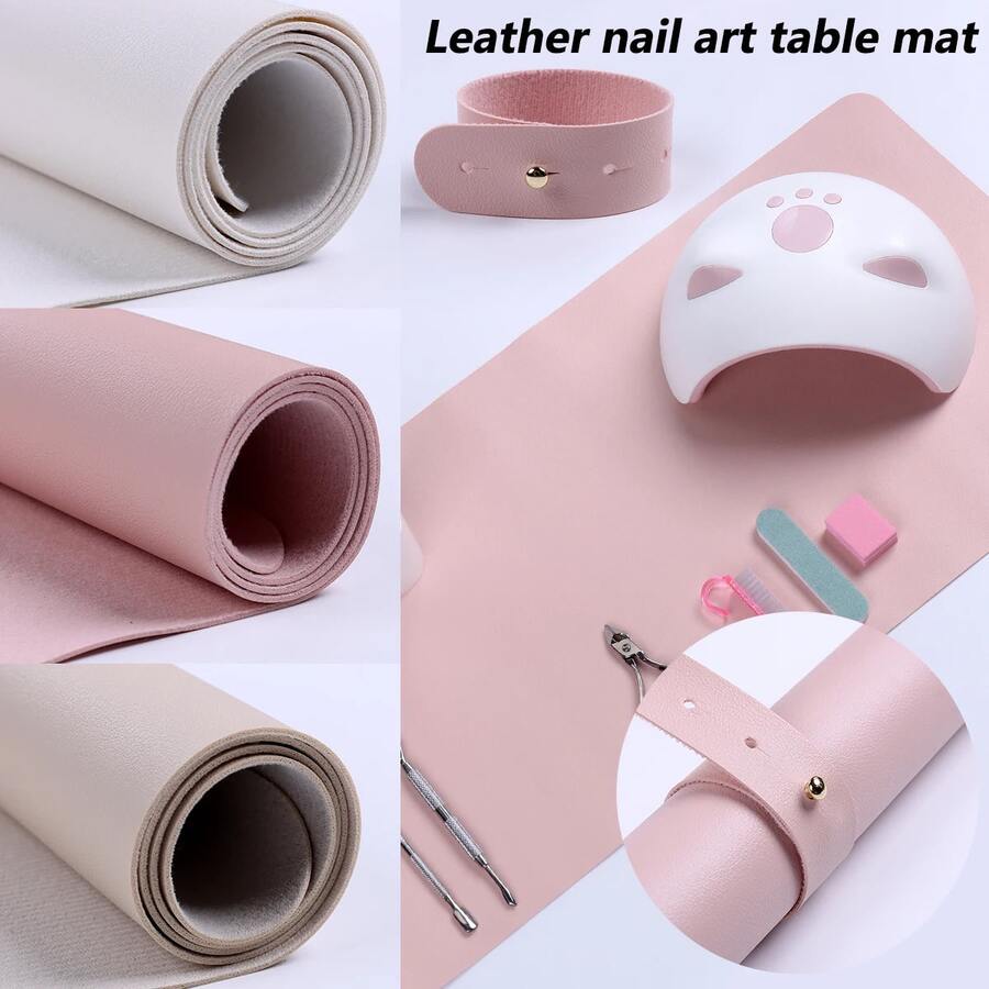 Thảm vẽ móng màu hồng nude có thể gấp gọn, làm từ sợi microfiber mềm mại. Lý tưởng để sử dụng trên móng acrylic, những tấm thảm vẽ móng này cũng có thể được các thợ làm móng sử dụng như thảm trải bàn trong salon hoặc tại nhà. - Nhiều màu - Xem 1