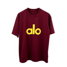 Alo Yoga White T-Shirt With Side Logo, Loose Fit, Short Sleeve, Casual Sporty Style, Unisex Top. - View 19