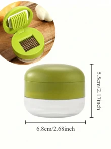 1 pieza Prensa manual de ajo y picadora mini con tabla de cortar fácil de limpiar, triturador de ajo, prensador de ajo, exprimidor de ajo, picador de ajo, molinillo de ajo manual, prensador de ajo de plástico y diente de ajo, rallador de especias - Multicolor - Ver 8