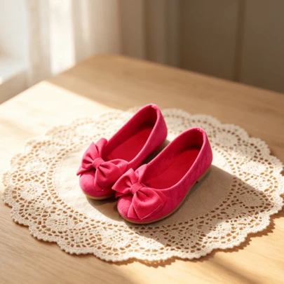 1 đôi giày đế mềm thoải mái cho bé gái, giày nhẹ, tối giản, thời trang, dễ thương, giày công chúa tươi tắn và thanh lịch cho mùa xuân/hè.