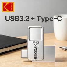 KODAK USB 3.2 Typ-C Flash-enhet 32 GB 64 GB 128 GB Mini Pendrive OTG Metall Flash-disk För Smartphone PC - Visa 2