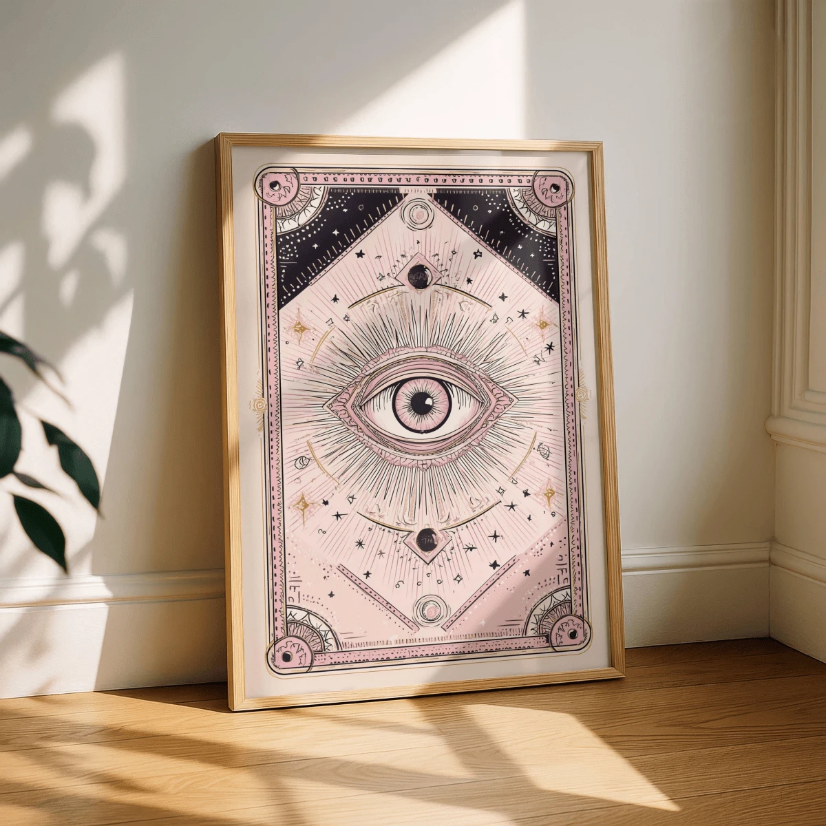1-Piece Mysterious Eye Tarot Card Set – Heaven-Themed Wall Decorations, Romantic Bohemian Style Decor, Vintage Posters, And Fantastical Spiritual Prints. - A - View 1