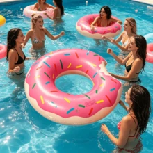 Anillos inflables para nadar, anillos inflables de PVC, flotadores neutrales para axilas, incluyendo verde, con forma de donut, adecuados para deportes acuáticos de verano, fiestas en la piscina, fiestas en la playa, piscinas, playas y anillos inflables para nadar en vacaciones de verano - flotador - Ver 9