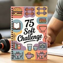 75 páginas de planificador de pérdida de peso de peso ligero, 104 páginas de diario de fitness con dibujos animados lindos, cuaderno de planificación de estilo de vida saludable con cuenta regresiva de 12 semanas - A5 - Ver 5