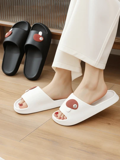 6 Pairs Unisex Bathroom Slippers, Solid Color Breathable Open Toe Slippers, Comfortable Non-Slip EVA Material, Full Perforated Design For Drainage
