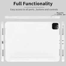 Ốp bảo vệ máy tính bảng thế hệ thứ 11/10, siêu mỏng, mềm mại, chống rơi vỡ với chân đế thông minh và chức năng tự động bật/tắt màn hình. - trắng - Xem 6